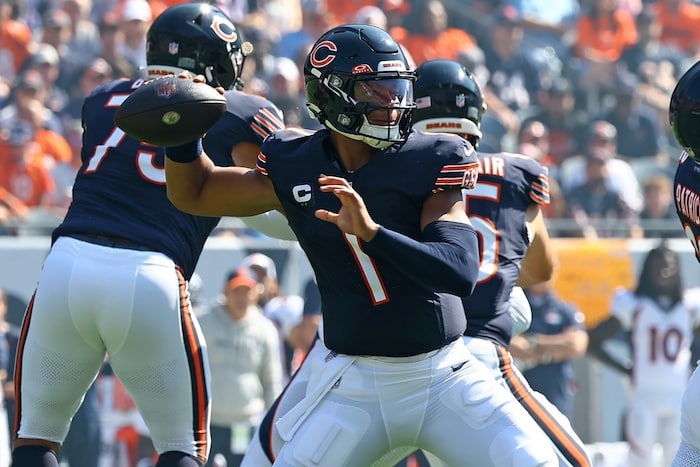 Chicago Bears quarterback Justin Fields