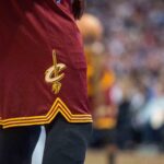 Jan 30, 2017; Dallas, TX, USA; A view of the Cleveland Cavaliers logo on the shorts of Cavaliers forward LeBron James (23) during the game against the Dallas Mavericks at the American Airlines Center. The Mavericks defeat the Cavaliers 104-97. Mandatory Credit: Jerome Miron-USA TODAY Sports Darius Garland