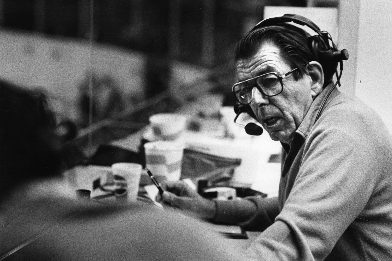 Herb Carneal, WCCO radio, Minnesota Twins pro baseball sports announcer. May 7, 1986, Star Tribune photo by John Croft.